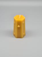 Zeshoekige Kaars van gele Bijenwas, Overige materialen, Nieuw, Ophalen of Verzenden, Minder dan 25 cm