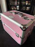 Roze Make-up  of pedicure Koffer met Slot groot, Sieraden, Tassen en Uiterlijk, Beautycases, Gebruikt, Ophalen of Verzenden, Roze