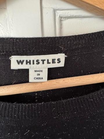 Whistles zwart  met subtiele glitter maat l beschikbaar voor biedingen