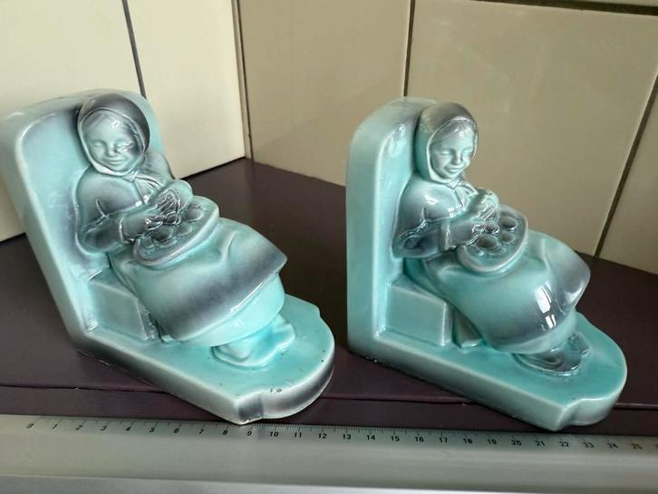 Keramieke art deco boekensteunen, Antiek en Kunst, Antiek | Keramiek en Aardewerk, Ophalen of Verzenden