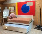 Bed met Onderschuifbed 207X97, Verstelbaar, 90 cm, Eenpersoons, Wit