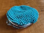 Vintage beursje met blauwe kralen, Ophalen of Verzenden, Dames