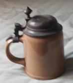 Bier pul  met tinnen deksel .1890 eeuw ., Ophalen of Verzenden