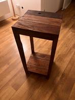 Houten bijzettafel/plantentafel - Gebruikt, Minder dan 55 cm, Gebruikt, Vierkant, Hout