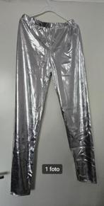 Flower Power, Disco Zilveren broek mt S / M, Ophalen of Verzenden, Nieuw, Maat 38/40 (M), Kleding