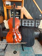 Leonardo LC-1044 Cello 4/4 + Strijkstok & Tas, Muziek en Instrumenten, Strijkinstrumenten | Cello's, Ophalen, Gebruikt, 4/4-cello