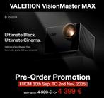 Valerion VisionMaster MAX - Triple laser Cinema projector-, Nieuw, Ophalen of Verzenden, Valerion, DLP