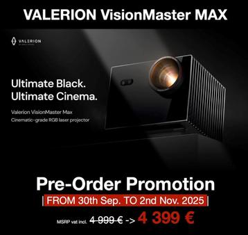 Valerion VisionMaster MAX - Triple laser Cinema projector- beschikbaar voor biedingen