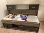 Bed met ombouw, bureau en ladeblok, Ophalen, 50 tot 70 cm, 100 cm of meer, 105 cm of meer