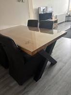 Te koop eettafel incl  4 stoelen, Huis en Inrichting, 200 cm of meer, Zo goed als nieuw, Rechthoekig, 50 tot 100 cm