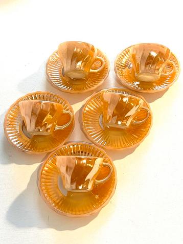 Fire King kop en schotels - Set van 5 beschikbaar voor biedingen