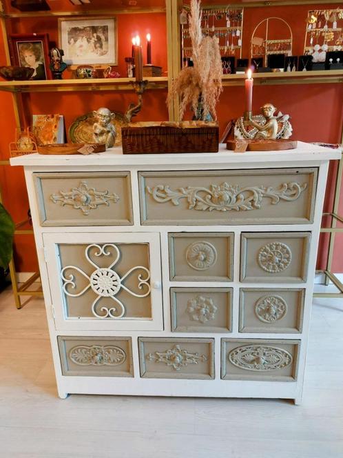 Vintage Veelzijdige Ladekast Boho, Huis en Inrichting, Kasten | Ladekasten, Zo goed als nieuw, Minder dan 100 cm, 50 tot 100 cm