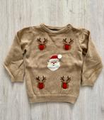 Kerst C&A beige wollen rendier Kerstman trui rudolf neus 86, Kinderen en Baby's, Babykleding | Maat 86, C & A, Ophalen of Verzenden