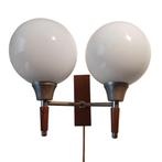 Vintage teak wandlamp, Gebruikt, Vintage, Scandinavisch, -, Glas