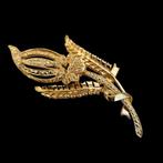 Vintage broche Kigu (gemerkt) met faux markasiet, Ophalen of Verzenden, Overige materialen, Broche