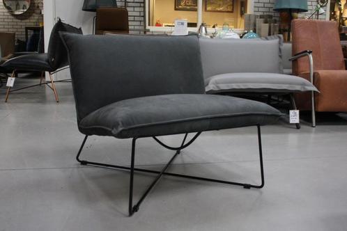 Luxe fauteuil EARL Jess Design metaal leer (Aurula Black), Huis en Inrichting, Fauteuils, Zo goed als nieuw, Leer, Metaal, 75 tot 100 cm