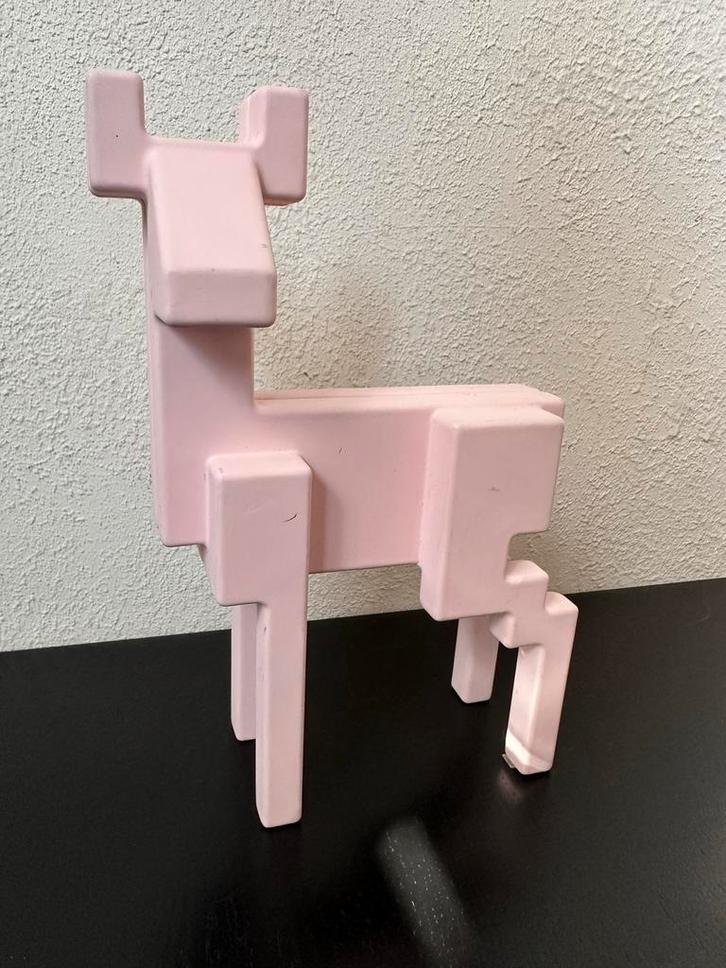 Vintage IKEA Monika Mulder Roze Hert, Tuin en Terras, Tuinbeelden, Zo goed als nieuw, Dierenbeeld, Kunststof, Ophalen of Verzenden