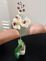 Kunst Orchidee Plant. Wit. Zgan., Binnen, Ophalen of Verzenden, Zo goed als nieuw