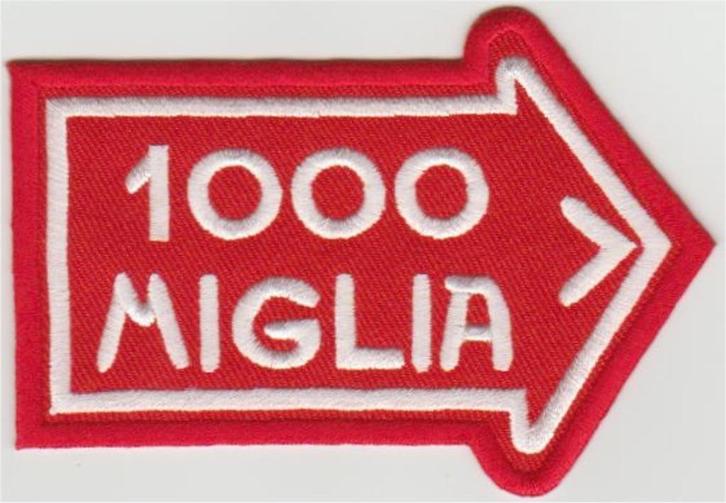 1000 Miglia stoffen opstrijk patch embleem, Verzamelen, Automerken, Motoren en Formule 1, Nieuw, Auto's, Verzenden