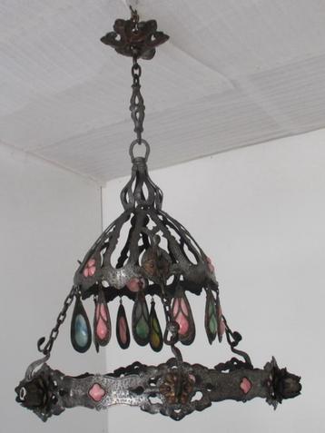 art nouveau Arts & crafts lamp glas ornamenten Tiffany beschikbaar voor biedingen
