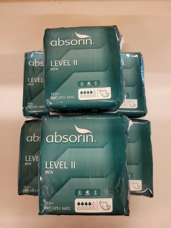 Absorin Level II men incontinentie 10st in pak €3.50, Diversen, Verpleegmiddelen, Nieuw, Ophalen of Verzenden