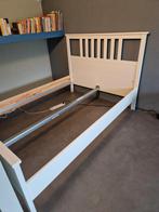 Wit houten bedframe - Tweepersoons, Huis en Inrichting, Slaapkamer | Bedden, Ophalen, Gebruikt, Wit, Tweepersoons