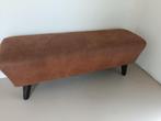 Hocker Felix bankje- cognac - leder Tennessee - 45x123x40 cm, Minder dan 50 cm, Vierkant, 100 tot 125 cm, Leer