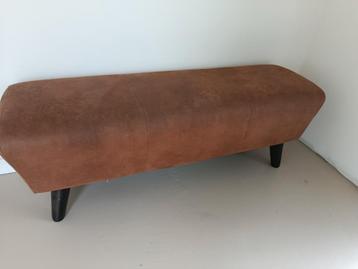 Hocker Felix bankje- cognac - leder Tennessee - 45x123x40 cm beschikbaar voor biedingen