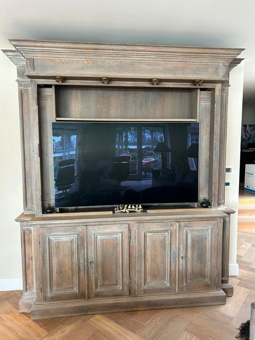 Prachtige licht withe wash eiken TV kast, Huis en Inrichting, Kasten | Televisiemeubels, Minder dan 100 cm, 25 tot 50 cm, Ophalen