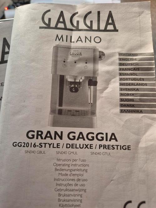 Gaggia Milano Gran Gaggia prestige., Witgoed en Apparatuur, Koffiemachine-accessoires, Zo goed als nieuw, Ophalen of Verzenden