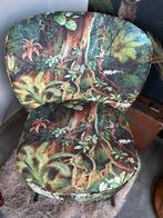 Leuk fauteuille jungle met bijpassende sierkussen, Ophalen, Zo goed als nieuw