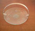 gave antieke geetste ster bloemen glas schaal met hengsel, Ophalen of Verzenden