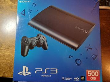 Playstation 3 Super Slim 500 gB + spellen beschikbaar voor biedingen