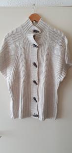 S'OLIVER GROF GEBREIDE BEIGE TRUI KORTE MOUW MET KNOPEN MT40, Maat 38/40 (M), S'oliver, Beige, Nieuw