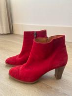 Perlato rode leren enkel laarsjes maat 39,5, Ophalen of Verzenden, Zo goed als nieuw