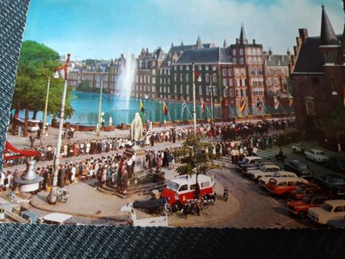 Den Haag, Buitenhof en veel auto's, Verzamelen, Ansichtkaarten | Nederland, Gelopen, Zuid-Holland, 1960 tot 1980, Ophalen of Verzenden
