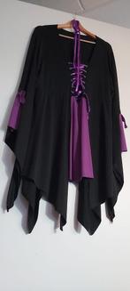Middeleeuwse tuniek zwart-paars / Halloween, Kleding | Dames, Maat 46/48 (XL) of groter, Ophalen of Verzenden, Zo goed als nieuw