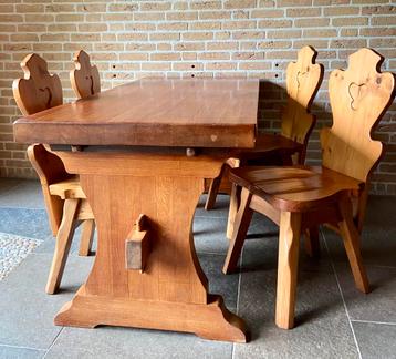 Kloostertafel L158,5xD75cm, 7cm dik massief houten blad beschikbaar voor biedingen