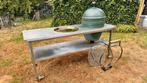 Big Green Egg met rvs buitenbar, Tuin en Terras, Buitenkeukens, Ophalen, Gebruikt, Houtskool, Big green egg