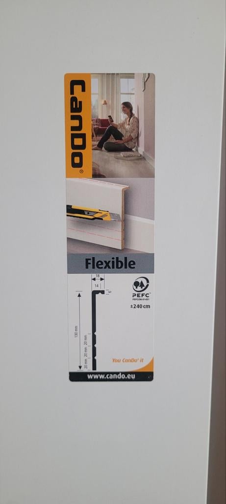 CanDo renovatieplinten 18x130x2400mm op maat te maken, Ophalen of Verzenden, Nieuw, Overige materialen, Plinten