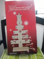 Houten kerstboompje ev.t. met garnering, Diversen, Ophalen of Verzenden, Zo goed als nieuw