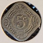 Stuiver vierkant 1943, Ophalen of Verzenden, Koningin Wilhelmina, 5 cent, Losse munt