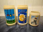 Set van 3 biermokken - Oktoberfest München, Verzamelen, Ophalen, Gebruikt, Bierglas