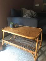 Rotan rohe vintage tafeltje goede staat, Ophalen, Gebruikt, 50 tot 100 cm, Vintage