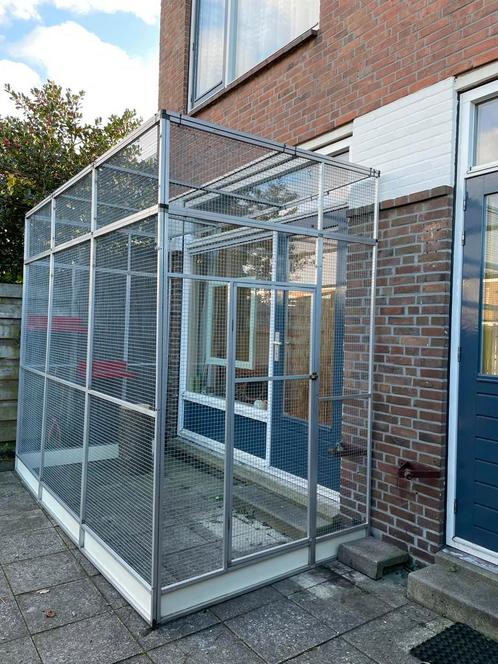 Voliere kattenren aluminum 306x150x244, Dieren en Toebehoren, Vogels | Hokken en Kooien, Gebruikt, Volière, Aluminium, Ophalen