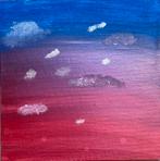 Schilderij overgang landschap 25x25 cm, Ophalen of Verzenden