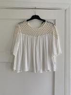Zara broderie blouse M, Zo goed als nieuw, Ophalen, Maat 38/40 (M), Wit