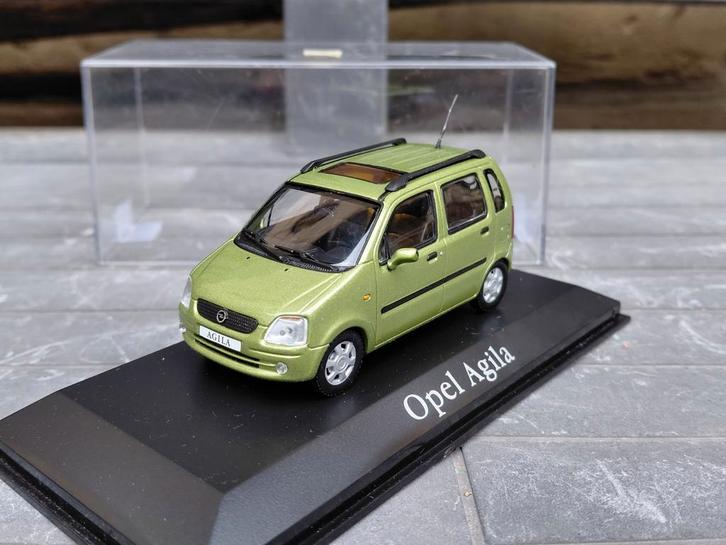 Opel Agila A 2000-2008 groen 1/43 Minichamps, Hobby en Vrije tijd, Modelauto's | 1:43, Zo goed als nieuw, Auto, MiniChamps, Ophalen of Verzenden