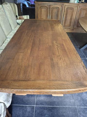 Eiken eettafel 90x210 cm – demonteerbaar blad – topstaat! beschikbaar voor biedingen
