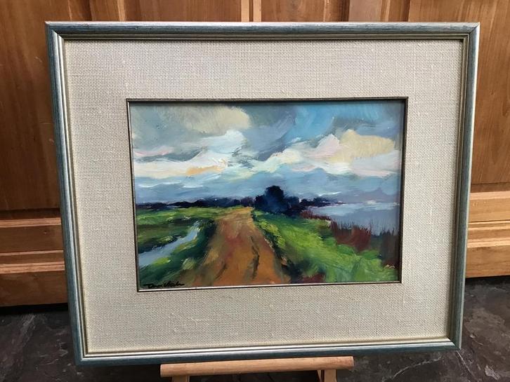 Landweg in Ham., Antiek en Kunst, Kunst | Schilderijen | Klassiek, Ophalen of Verzenden